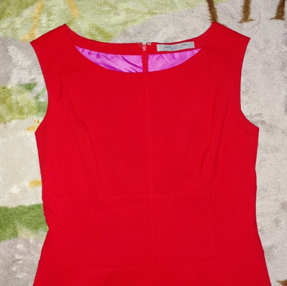 EUC Marc New York Andrew Marc Red Dress - Picture 4 of 7